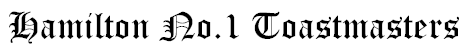 Hamilton #1 Toastmasters
